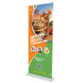 Stable portable banner stand pull up flex  banner display silver heavy duty wide base aluminum  roll up stand for exhibition